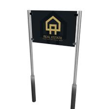 Inox Sign Stand "Twin 42"