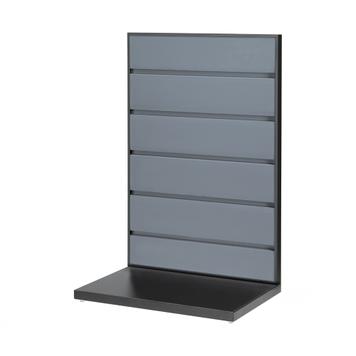 FlexiSlot® Slatwall Table Display Black Frame