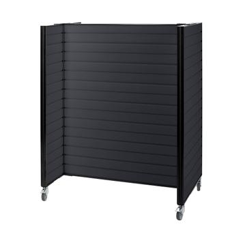 Mobile FlexiSlot® Slatwall Gondola Shelf "Style Black"