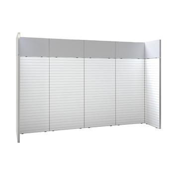 FlexiSlot® lamellenwand beursstand „Style“ | 3.900 x 800 mm | hoofdopstelling