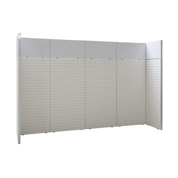 FlexiSlot® lamellenwand beursstand „Style“ | 3.900 x 800 mm | hoofdopstelling