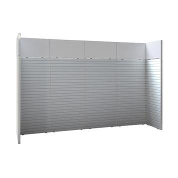 FlexiSlot® lamellenwand beursstand „Style“ | 3.900 x 800 mm | hoofdopstelling