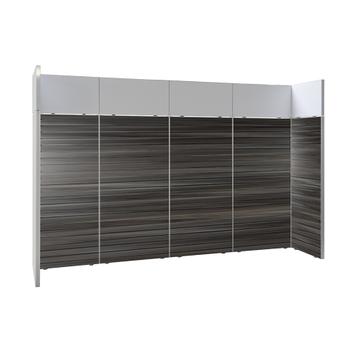 FlexiSlot® lamellenwand beursstand „Style“ | 3.900 x 800 mm | hoofdopstelling