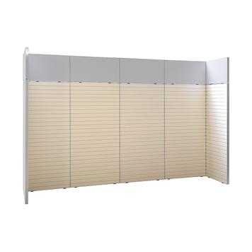 FlexiSlot® lamellenwand beursstand „Style“ | 3.900 x 800 mm | hoofdopstelling