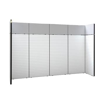 FlexiSlot® lamellenwand beursstand „Style-Black“ | 3.900 x 800 mm | hoofdopstelling