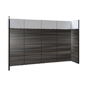 FlexiSlot® lamellenwand beursstand „Style-Black“ | 3.900 x 800 mm | hoofdopstelling