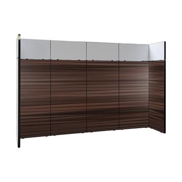 FlexiSlot-® Slatwall Exhibition Stand "Style Black" - 3900 x 800 mm Headstand