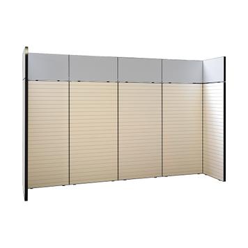 FlexiSlot® lamellenwand beursstand „Style-Black“ | 3.900 x 800 mm | hoofdopstelling