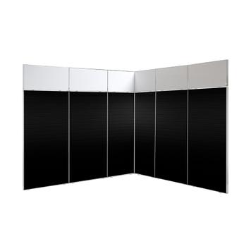 FlexiSlot-® lamellenwand beursstand „Style“ | 2.850 x 2.800 mm hoekopstelling