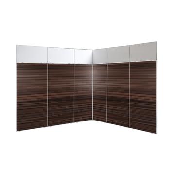 FlexiSlot-® Slatwall Exhibition Stand "Style" - 2850 x 2800 mm Corner Stand