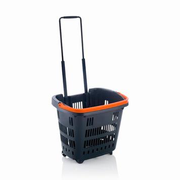 Rolling basket met telescopisch handvat | 34 liter