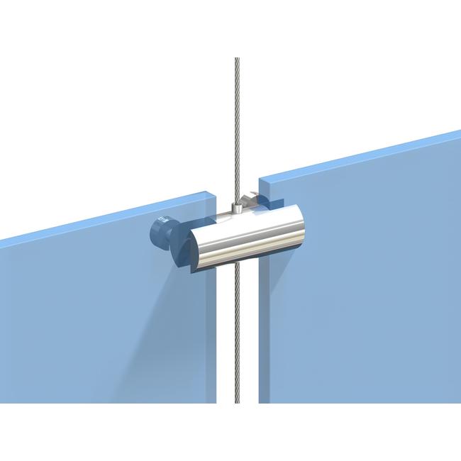 Kit de fixation suspendu par câble sol/plafond sur rail