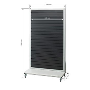 Mobile FlexiSlot® Slatwall Gondola End Cap "Quattro"