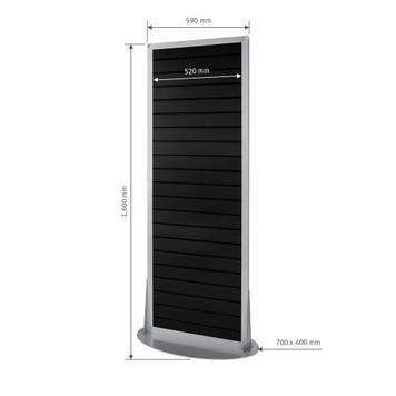 FlexiSlot® Lamellenwand Gondeldisplay „Construct-Ellipse“