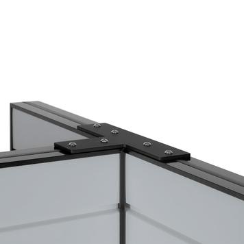 FlexiSlot® lamellenwand T-verkoopdisplay smal „Style-Black”