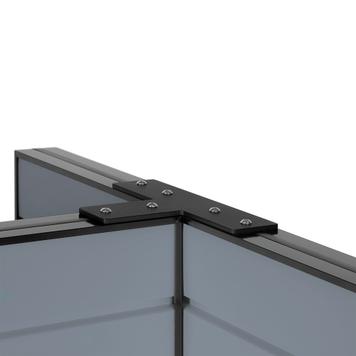 FlexiSlot® lamellenwand T-verkoopdisplay smal „Style-Black”