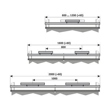 Support banderole INOX "Wall LED-Light"