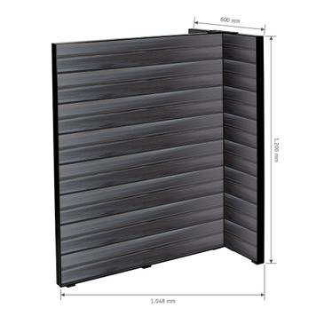 FlexiSlot® Slatwall T-Gondal Shelf "Style Black", small