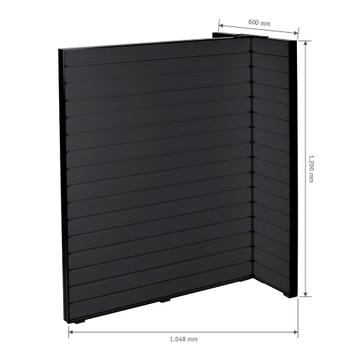 FlexiSlot® lamellenwand T-verkoopdisplay smal „Style-Black”