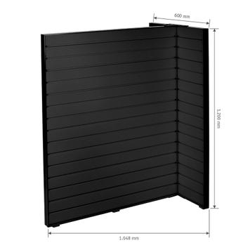 FlexiSlot® lamellenwand T-verkoopdisplay smal „Style-Black”