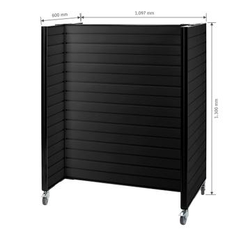 Mobile FlexiSlot® Slatwall Gondola Shelf "Style Black"