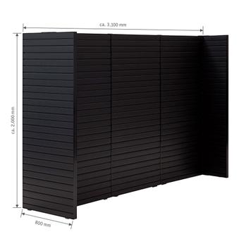 FlexiSlot® Slatwall Gondola Shelf "Style Black"