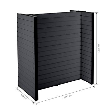 FlexiSlot® lamellenwand verkoopdisplay „Style-Black“