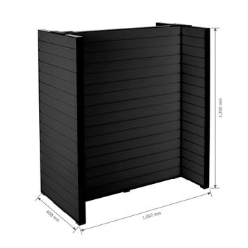 FlexiSlot® Slatwall Gondola Shelf "Style Black"