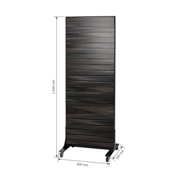 Mobiele FlexiSlot® lamellenwand-display „Style-Black”