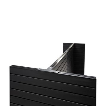 FlexiSlot® lamellenwand beursstand „Style-Black“ | 3.900 x 800 mm | hoofdopstelling