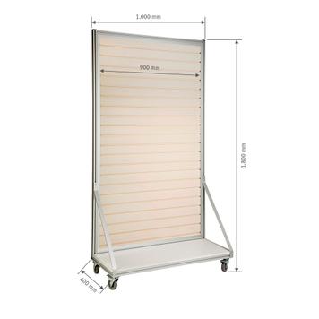 Mobile FlexiSlot® Slatwall Gondola End Cap "Quattro"